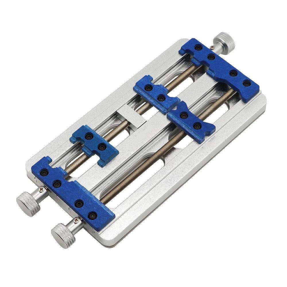 KGX Pcb Fixture Holder Aluminum alloy Fixed Base 2+1 Rotation Axiis For Precisiion Circuit Board Motherboard Soldering Repair Tools