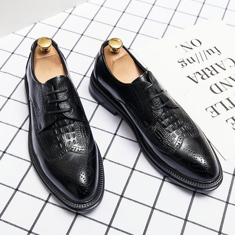 Korean Style Trendy Hair Stylist Leather Shoes