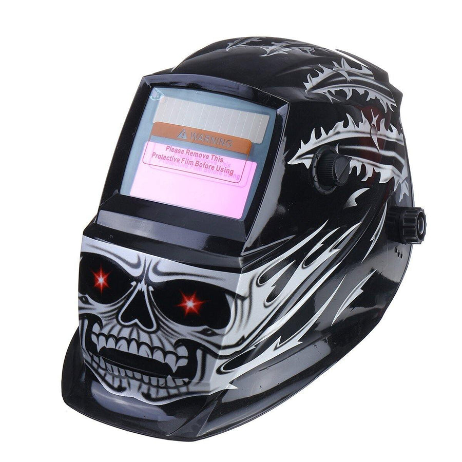 Solar Powered Auto Darkening Welding Helmet Arc Tig Mig Grinding Welder Mask - MRSLM