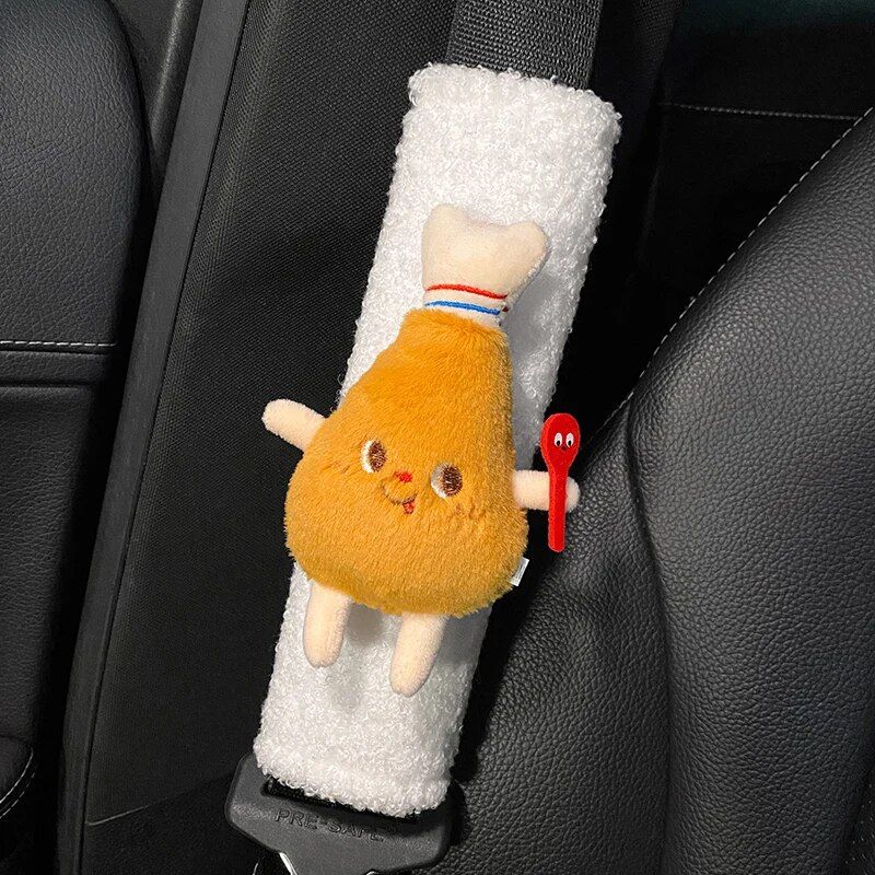 Plush Cartoon Car Seatbelt Covers for Kids