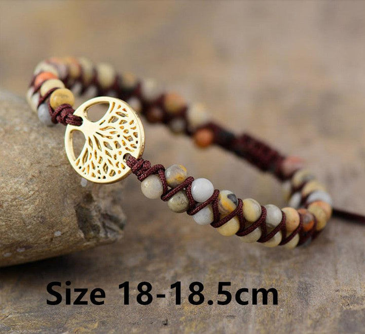 Natural Agate Beads, Hand-woven Yoga Friendship Lover Bracelet