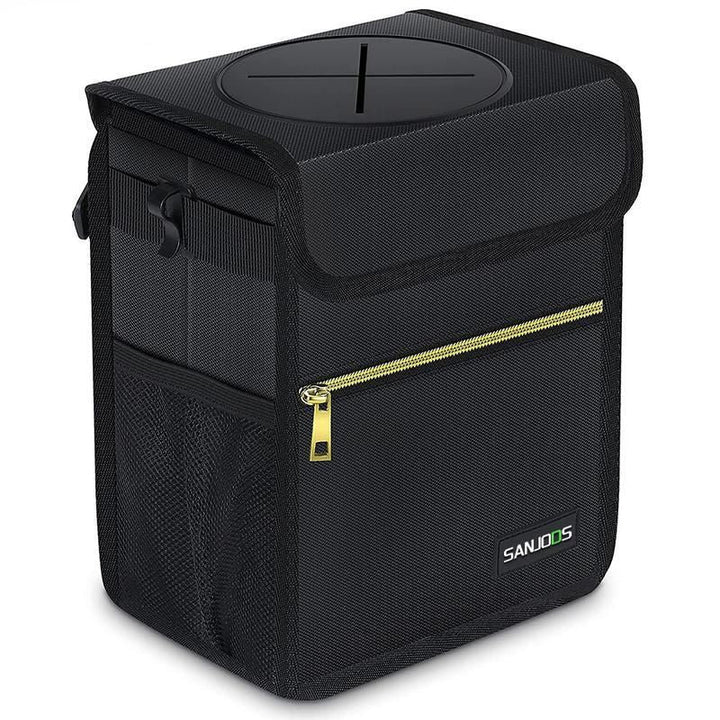 Waterproof Car Trash Bin with Multi-Functional Storage