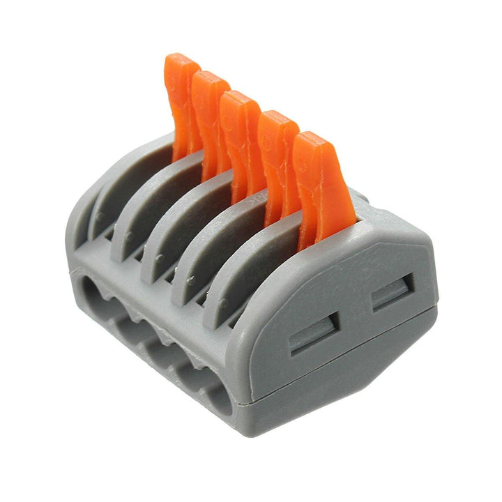 Excellway¬Æ ET25 5 Pins Spring Terminal Block 10Pcs Electric Cable Wire Connectors