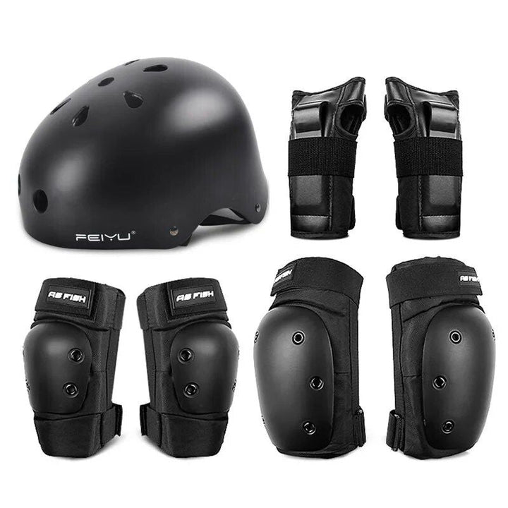 Knee, Elbow, Wrist Pads & Helmet for Skating and Cycling