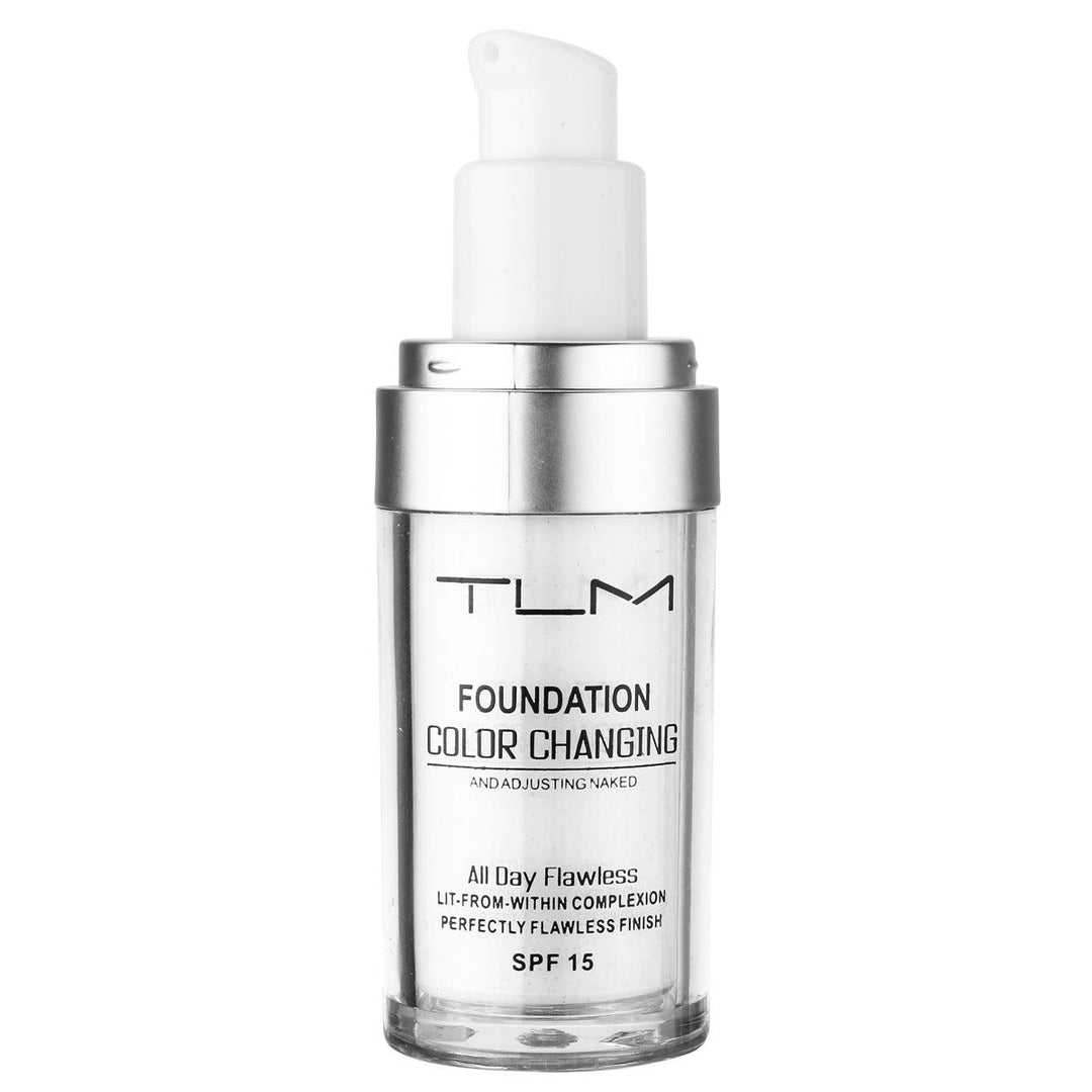 30ml TLM Color Changing Liquid Foundation Makeup - Concealer that Adapts to Your Skin Tone with Blending