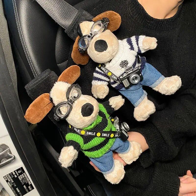 Cartoon Dog Plush Car Seat Belt Shoulder Protector