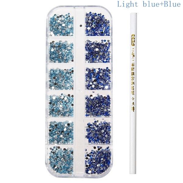 3D Round Glitter Rhinestone Bead Wax Picker Pencil Diamant Gems Manicure Nail Art Tool - MRSLM