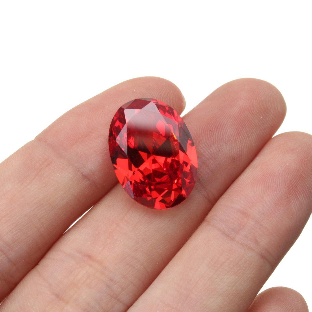 13x18mm Exquisite Oval Red AAAA+ Unheated Cut Loose Gem Zircon Decorations (1#)