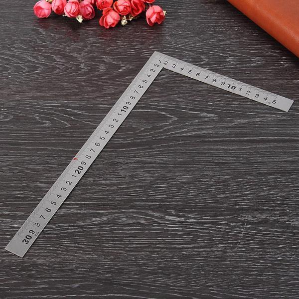 150 x 300mm Metric Square Ruler Stainless Steel 90 Degree Angle Corner Ruler