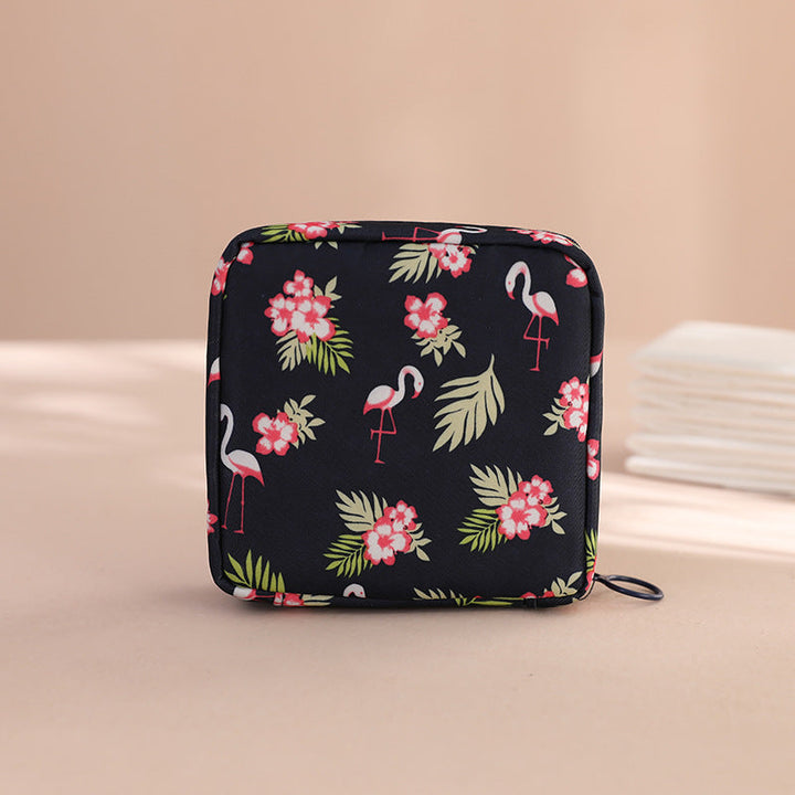 Portable Sanitary Napkin and Cosmetic Storage Bag