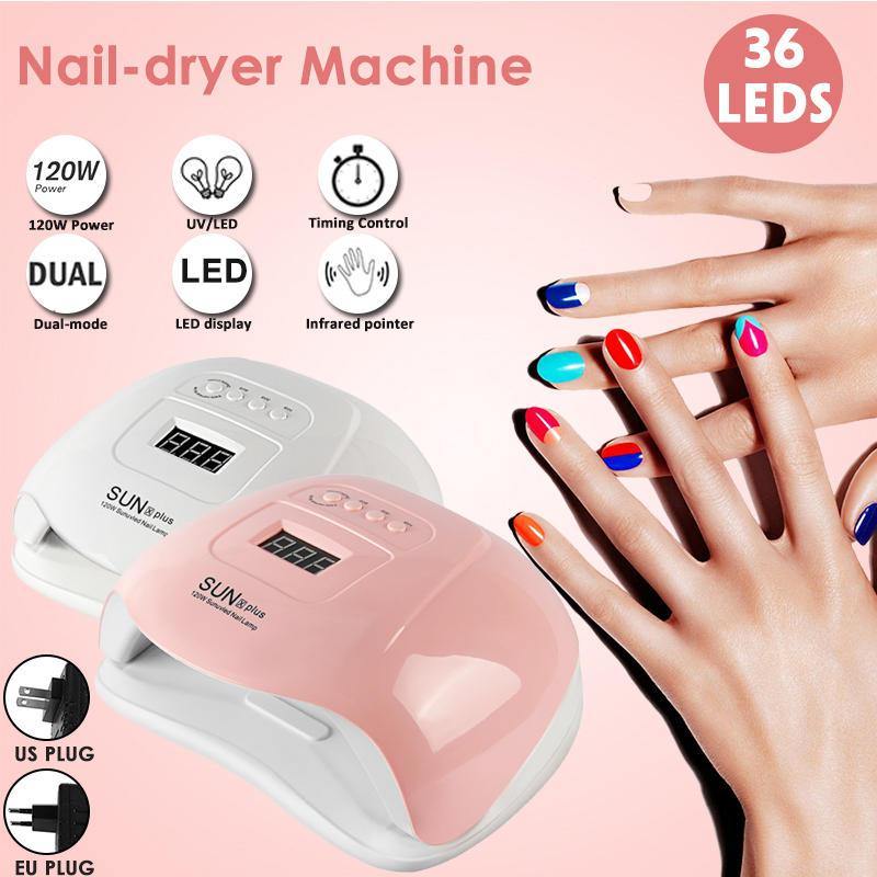 120w Nail Light Therapy Machine Quick-drying Painless Nail Polish Glue Baking UV Lamp