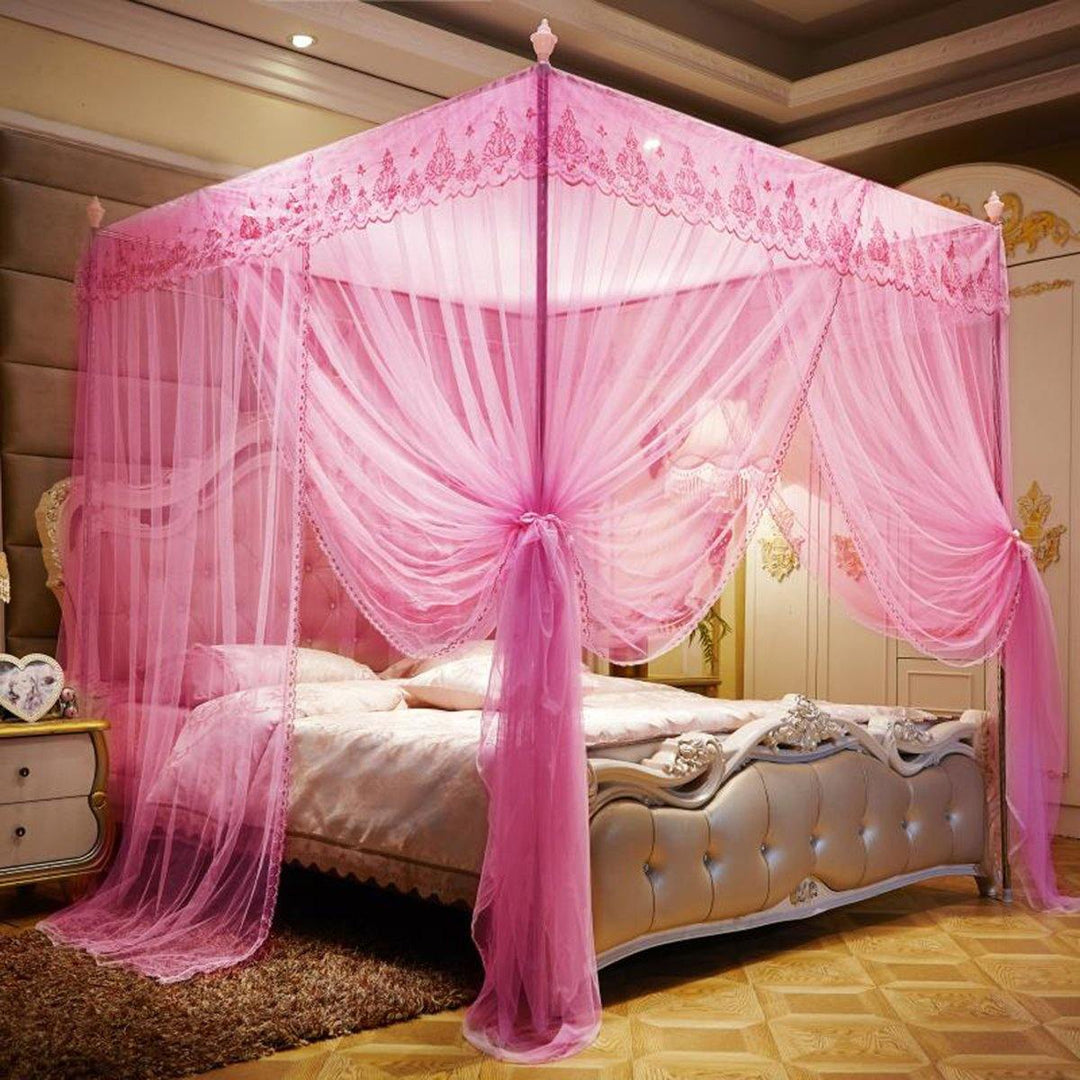 1.8x2.2m Four Corner Mosquito Net Bed Netting Curtain Panel Bedding Canopy for Home Bathroom Decor - MRSLM