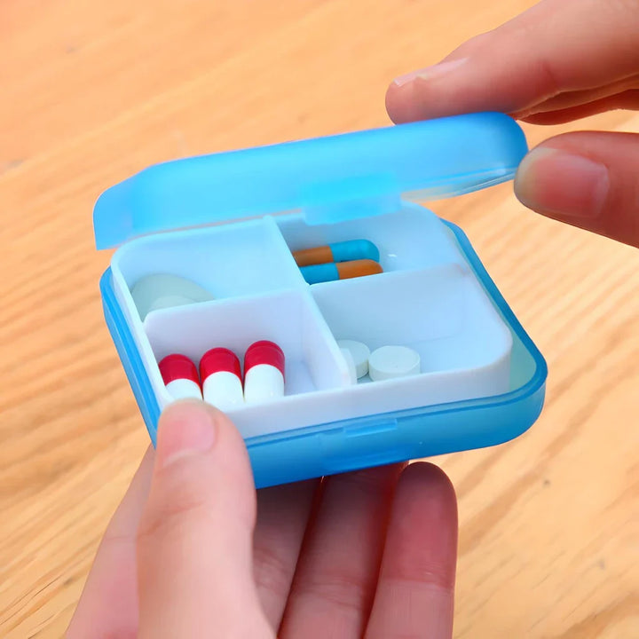 Compact 4-Compartment Pill Organizer