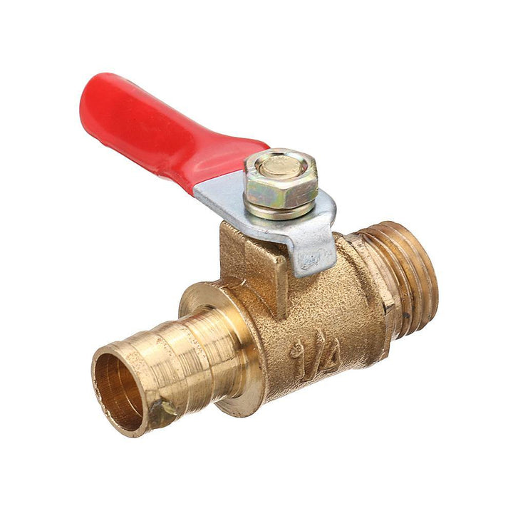 10mm Hose Barb to BSP Male Thread 1/2" 3/8" 1/2" Brass Inline Ball Valve Pipe Hose Coupler Adapter