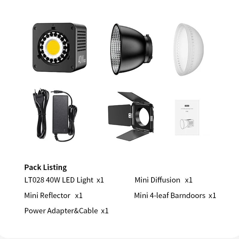 Ultra-Compact 40W COB Video Light: Your Ultimate Lighting Solution