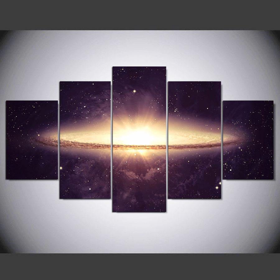 5  Cascade Vast Universe Canvas Wall Painting Picture Home Decoration Without Frame Including Instal