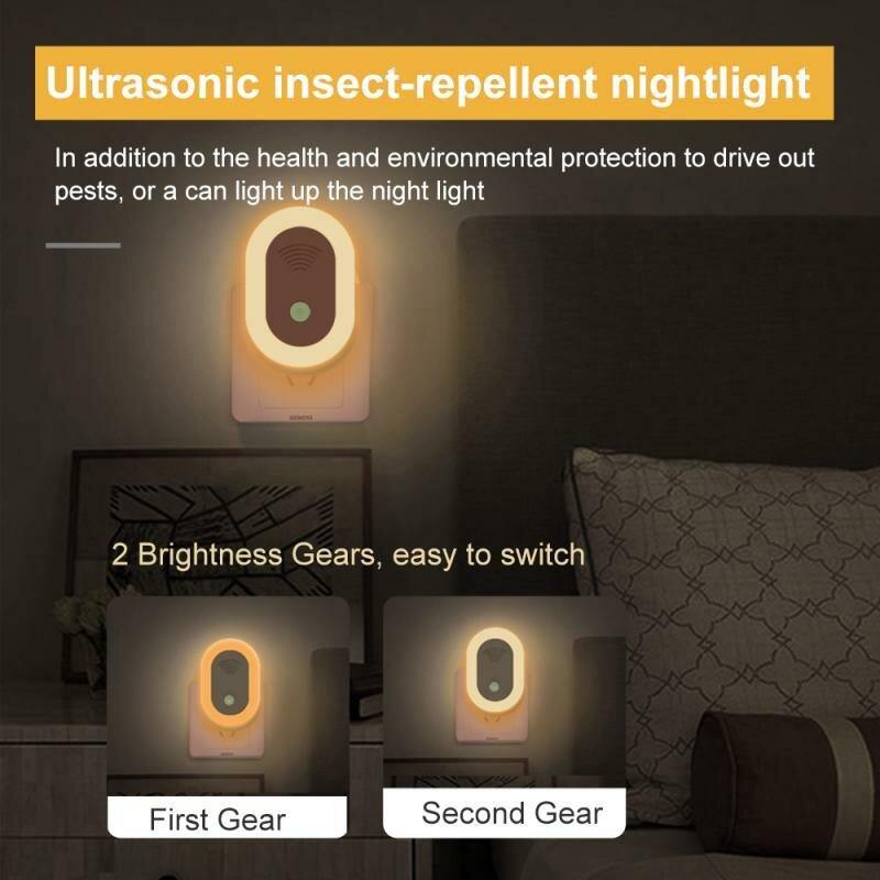 3PC Outdoor Mosquito Killer Lamp Ultrasonic Rodent And Insect Repellent Frequency Conversion Insect Repellent Mini Home Night Light