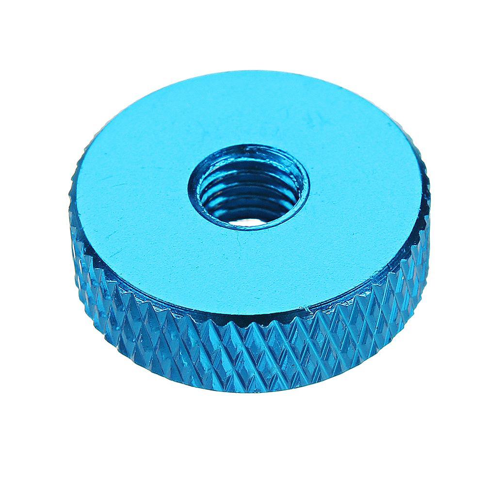 Suleve M5AN1 10Pcs M5 Manual Knurled Thumb Screw Nut Spacer Flat Washer Aluminum Alloy Multicolor