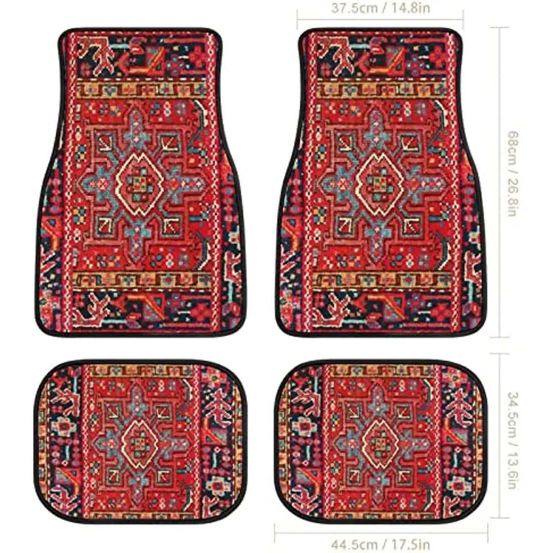 Persian Rug-Style Car Floor Mats - A Set of 4