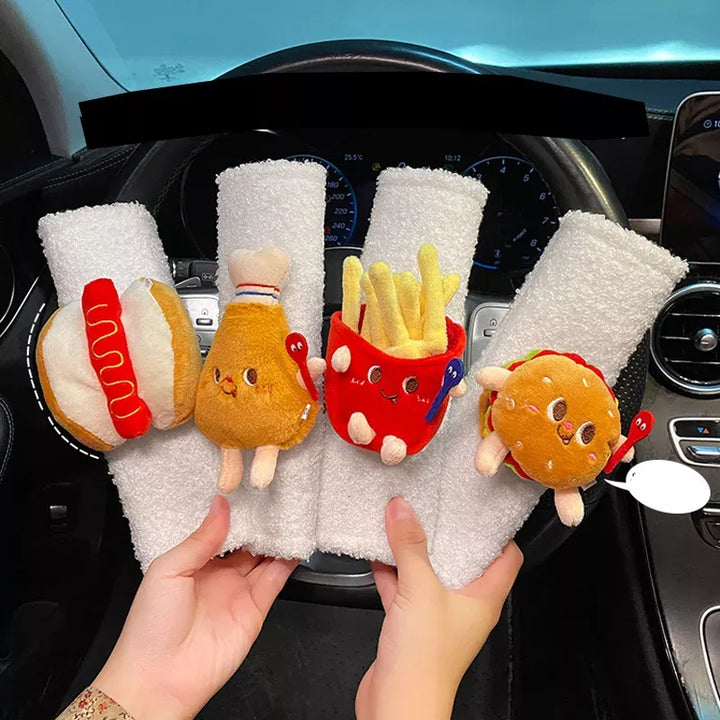 Plush Cartoon Car Seatbelt Covers for Kids