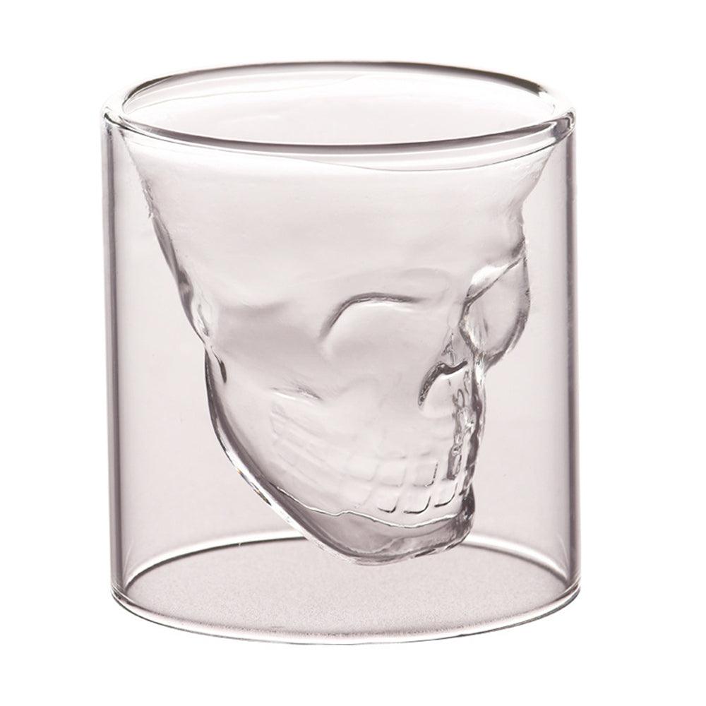 1Pcs Double Glass Skull Cup 75/150/250ml Transparent Milk Tea Coffee Water Mug Drinks Glass Reusable Tool Bar Accessories