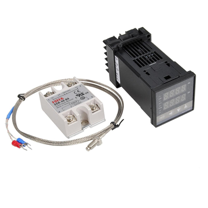 110-240V 0~1300‚ÑÉ REX-C100 Digital PID Temperature Controller Kit Alarm Function With Probe Relay