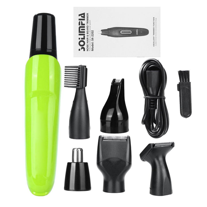 5 In 1 Electric Hair  Shaver Rechargeable Beard Eyebrow Ear Nose Hair Trimmer