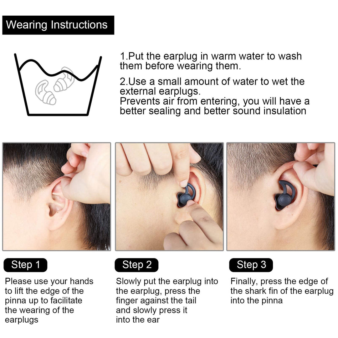 Noise Reduction Silicone Ear Plugs