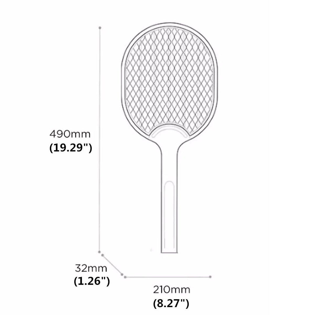 Jordan&judy 3000V Electric Mosquito Swatter Portable Camping Travel Three-layer Anti-electric Shock Net USB Charging Mosquito Dispeller