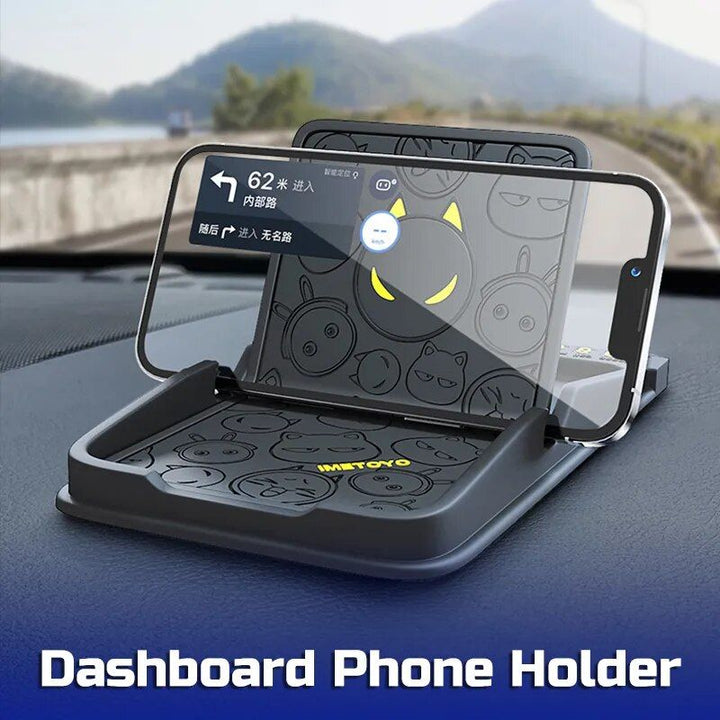 Universal 3-in-1 Car Dashboard Silicone Phone Holder with Anti-Slip GPS Mat