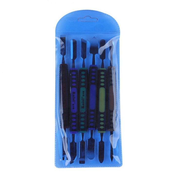 Kaisi 6Pcs Dual Ends Metal Spudger Set Phone Pry Opening Repair Tool Kit Hand Tool Sets for iPhone for iPad Tablet Mobile Phone