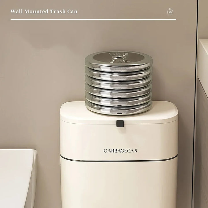 10L Wall Mounted Hanging Trash Can with Lid