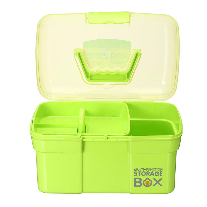 27√ó17√ó17cm Mini HandHeld Double Deck Manicure Tools Storage Case Box Parts Storage Box - MRSLM