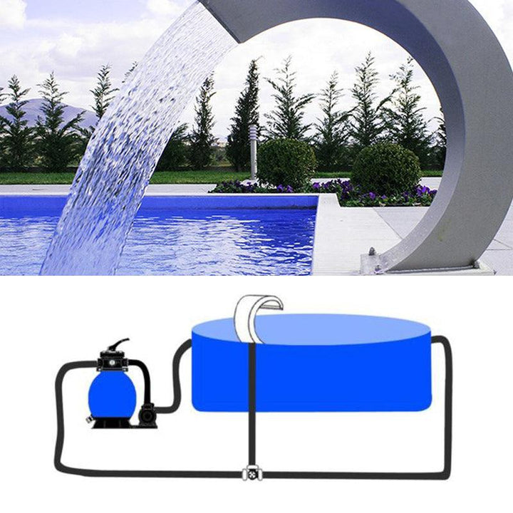 40×20cm Stainless Steel Pool Accent Fountain Pond Garden Swimming Pool Waterfall Feature Faucet