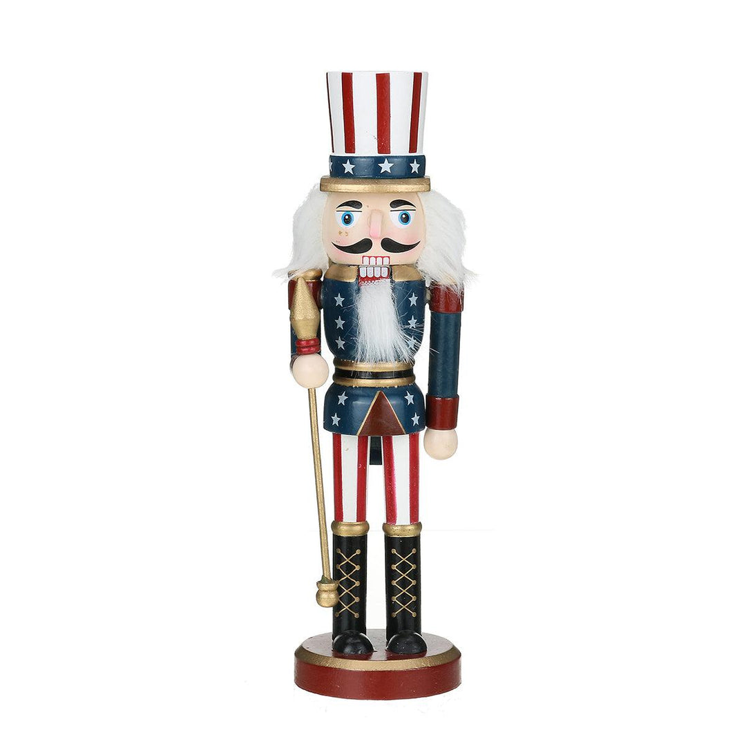 2020 Christmas Decorations Nutcracker Puppet Creative Wooden Handicraft Ornaments Cartoon Children Christmas Gift - MRSLM