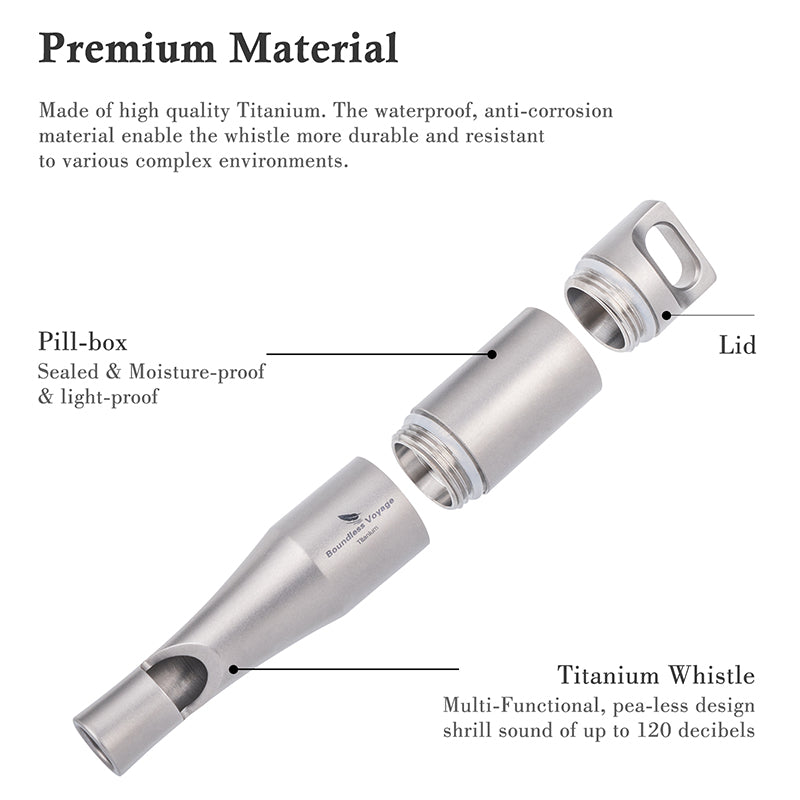 Titanium Emergency Survival Whistle