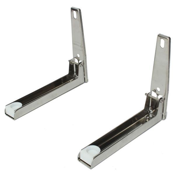 2pcs Stainless steel Foldable Microwave Oven Shelf Wall Mount Bracket Stand Support Holder