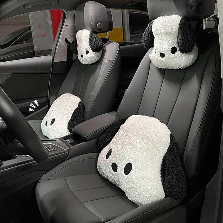 Plush Pochacco Anime Car Headrest & Lumbar Support Pillow