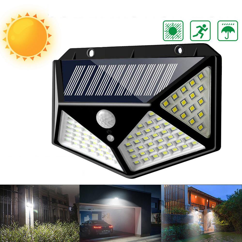 ARILUX® 100 LED Solar Powered PIR Motion Sensor Wall Light Outdoor Garden Lamp 3 Modes