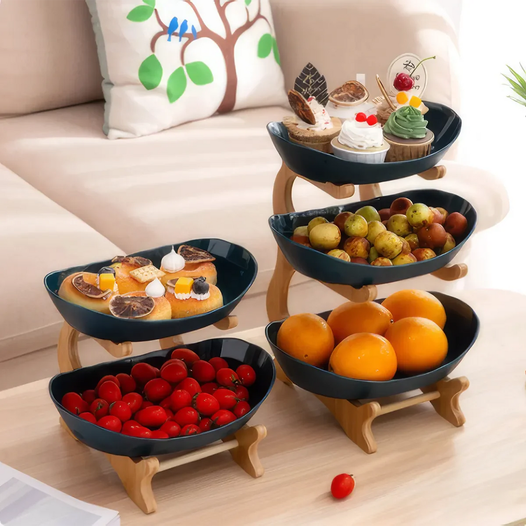 Modern Three-Layer Plastic Fruit Tray | Creative Living Room Home Decor