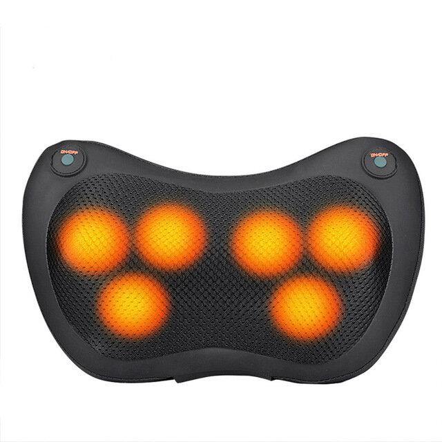 12/8/6/4 Heads Massage Pillow Electric Shiatsu Massager for Back Waist Body Cervical Pillow Home Car