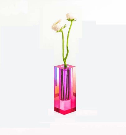 Creative Simple Acrylic Vase Square Column Glass Bubble