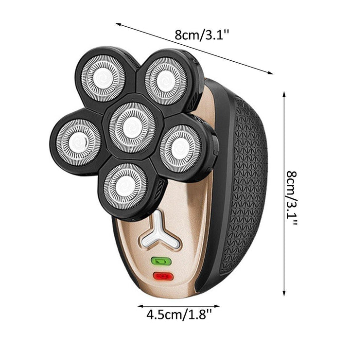 5 IN 1 6D Rotary Men Electric Shaver Bald Head Shaver Multi-functional Razor Nose Hair Trimmer Face Cleaner