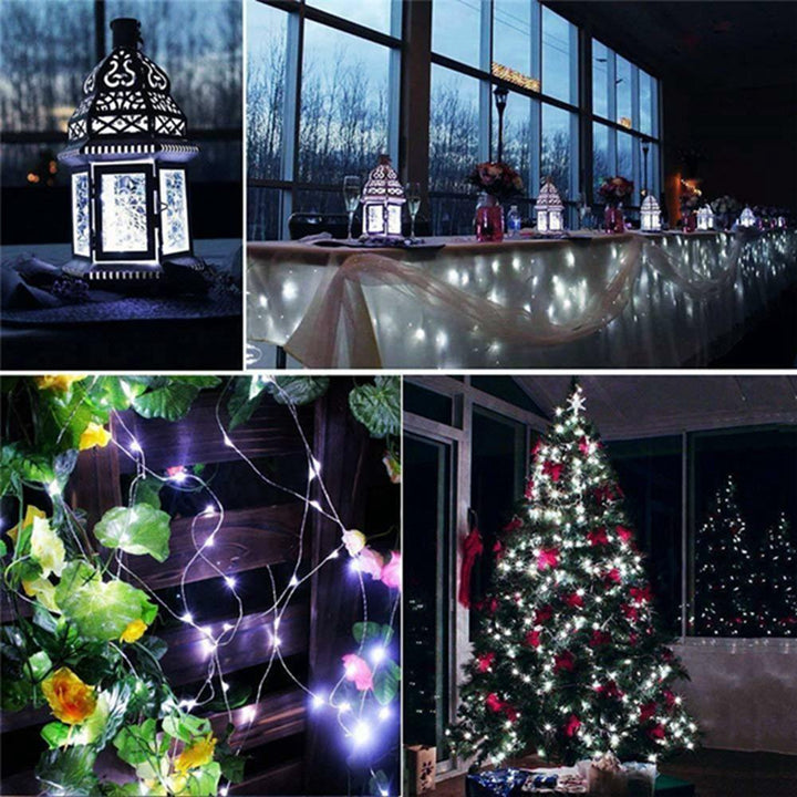 12M 100LED 8 Modes String Light USB Holiday Christmas Lights Decorative Lamp for Home Indoor Party Wedding Garland Christmas Decorations Clearance Christmas Lights