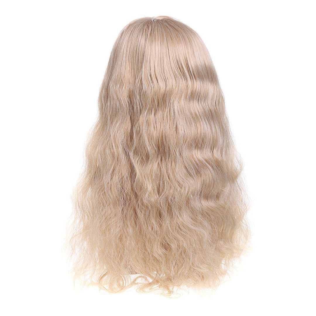 14-26'' Long Blonde Wavy Wig Synthetic Lace Front Wig Heat Resistant Fiber Hair