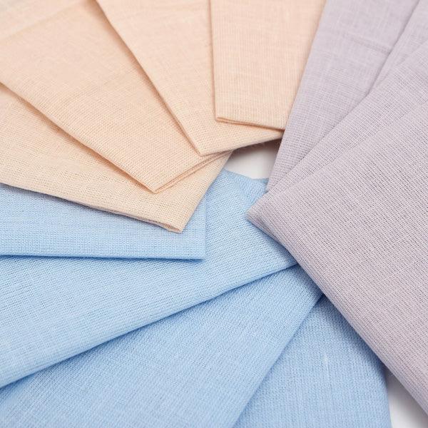 12Pcs Cotton Men Pocket Handkerchief Square Hanky For Wedding Party