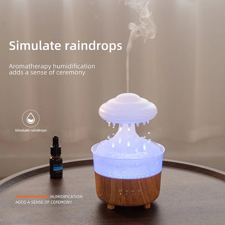 2023 Rain Cloud Night Light Humidifier With Raining Water Drop Sound And 7 Color Led Light Essential Oil Diffuser Aromatherapy