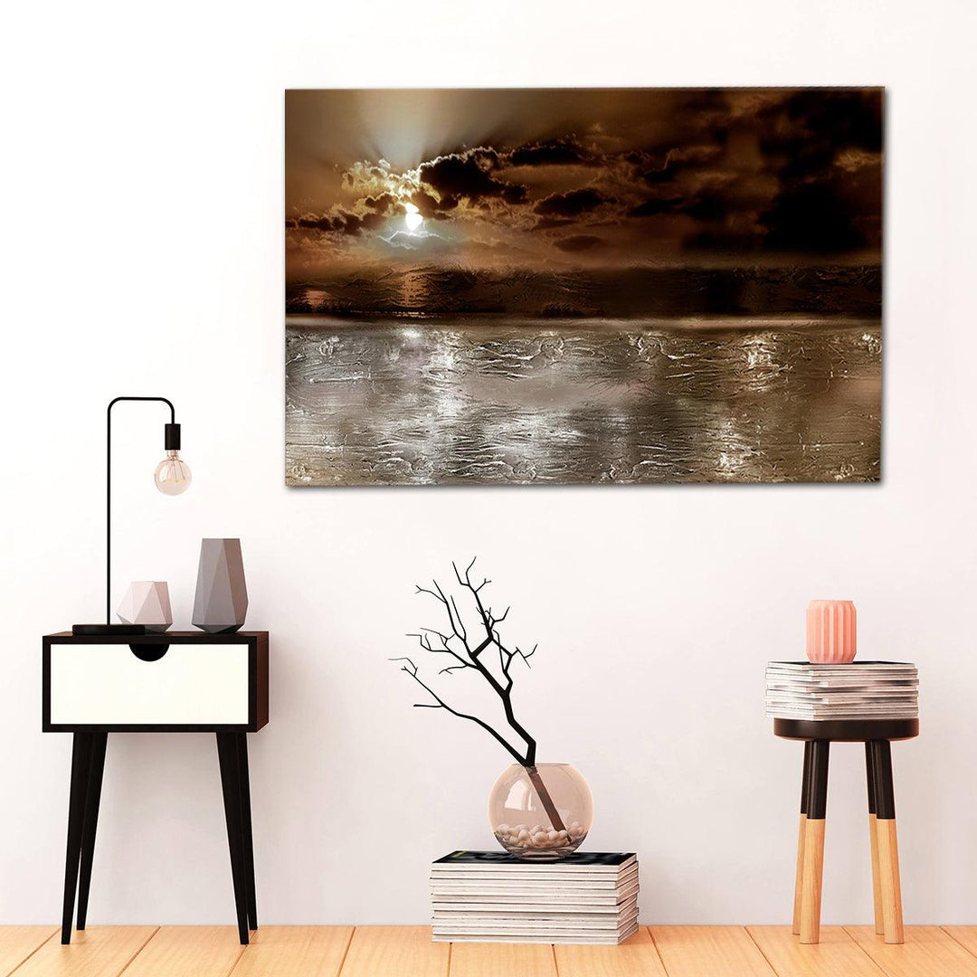 40*120/45*135cm Canvas Unframed Wall Painting Sea Sunset Hanging Pictures Modern Home Wall Decoration Supplies