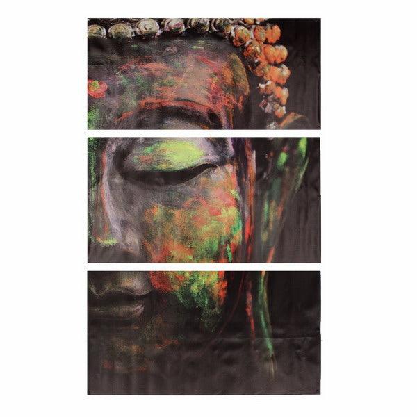 40x60cm Buddha Statues Triple Frameless Canvas Prints Oil Painting Wall Art Home Decoration