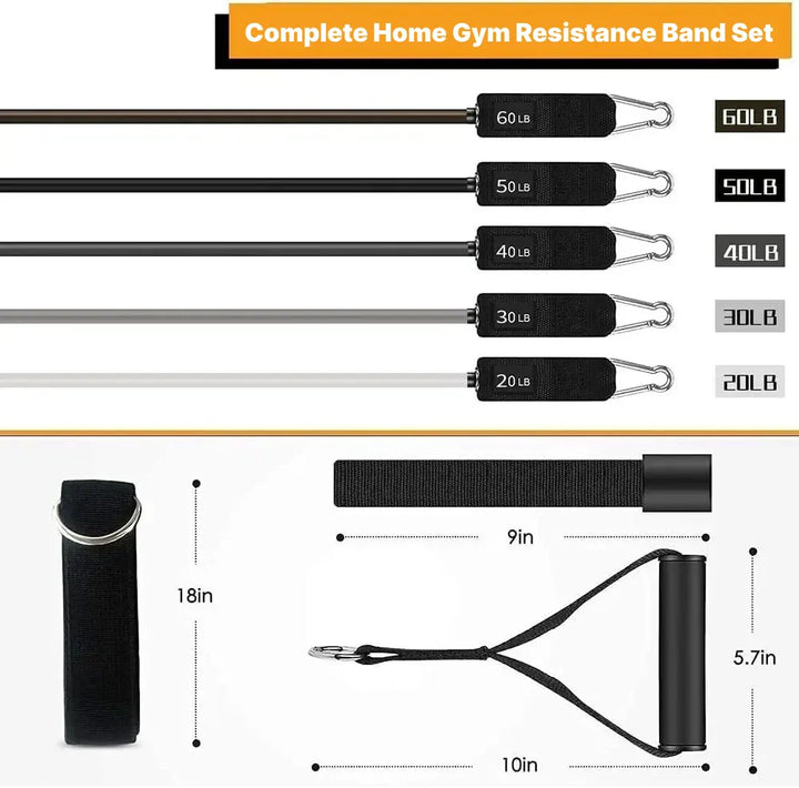 Complete Home Gym Resistance Band Set